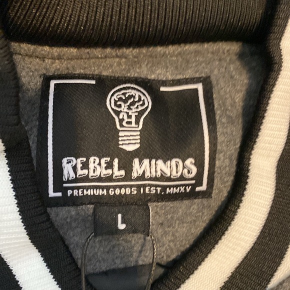 New Mens Save the Planet varsity with appliqués casual moto jacket coat - Picture 8 of 17